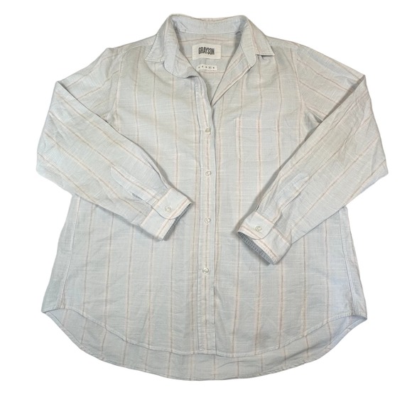Grayson The Hero Button Down Plaid‎ Shirt Long Sleeve Blouse Womens 04 Large - Picture 1 of 7